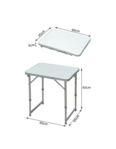 Outsunny Garden Outdoor Camping Table Portable Folding Picnic Table-Silver  01-0401 - pic 44943 | FastDaddyshop