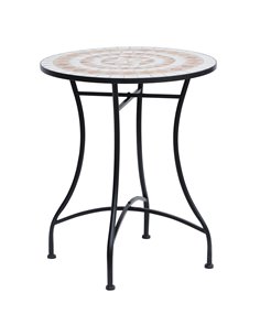 Outsunny 60cm Mosaic Round Bistro Table, Black 84B-254