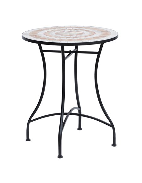 Outsunny 60cm Mosaic Round Bistro Table, Black 84B-254 - pic 44977 | FastDaddyshop