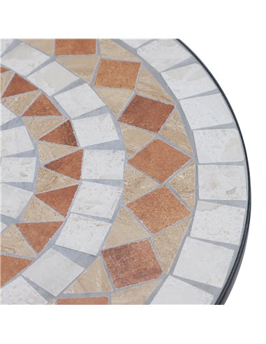 Outsunny 60cm Mosaic Round Bistro Table Side Bar Table Patio Garden Table Outdoor Balcony Furniture 84B-254