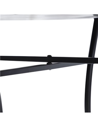 Outsunny 60cm Mosaic Round Bistro Table Side Bar Table Patio Garden Table Outdoor Balcony Furniture 84B-254
