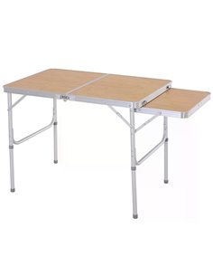 Outsunny Aluminium Pincic Table MDF-Top 3ft, Silver 84B-400V01