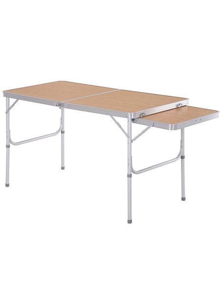 Outsunny Folding Outdoor Aluminium MDF-Top 4ft Table, Silver 84B-400 - pic 45004 | FastDaddyshop