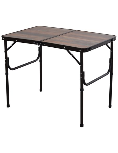 Outsunny 3ft Height Adjustable MDF Folding Camping Table, Coffee 84B-404 - pic 45022 | FastDaddyshop