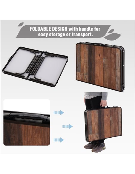 Outsunny 3ft Height Adjustable MDF Folding Camping Table  84B-404 - pic 45025 | FastDaddyshop