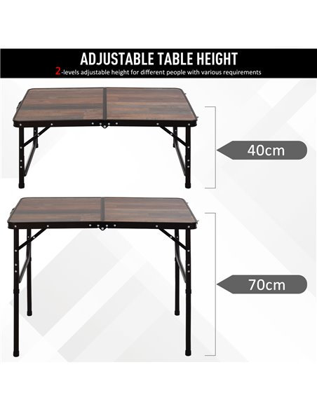 Outsunny 3ft Height Adjustable MDF Folding Camping Table  84B-404 - pic 45027 | FastDaddyshop
