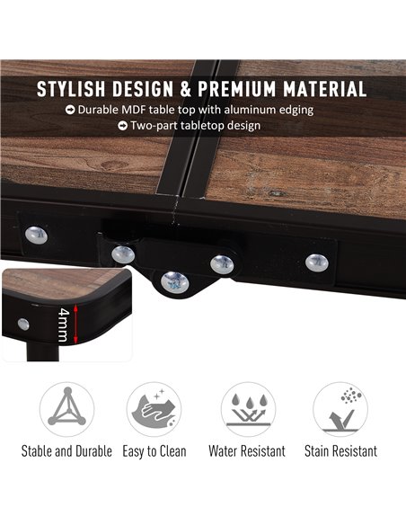 Outsunny 3ft Height Adjustable MDF Folding Camping Table  84B-404 - pic 45028 | FastDaddyshop