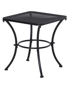 Outsunny Metal Square Outdoor Garden Bistro Table Black 84B-341