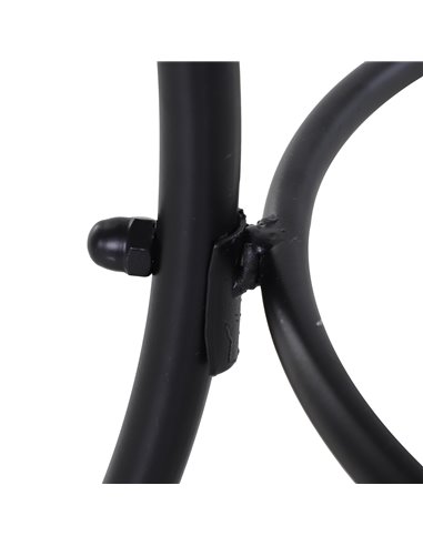 Outsunny Metal Square Outdoor Garden Bistro Table Black 84B-341
