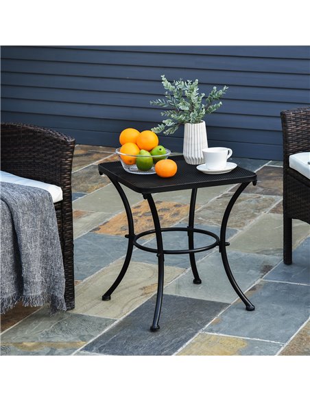 Outsunny Metal Square Outdoor Garden Bistro Table Black 84B-341 - pic 45039 | FastDaddyshop