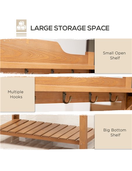 Outsunny Wooden Spacious Garden Potting Table with Large Storage Space Galvanized Metal Workstation Sink Shelves 80L x 42W x 142 - pic 45043 | FastDaddyshop