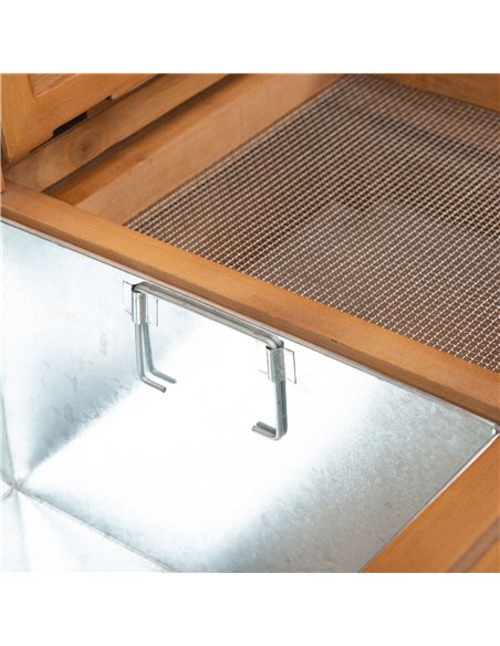 Outsunny Wooden Spacious Garden Potting Table with Large Storage Space Galvanized Metal Workstation Sink Shelves 80L x 42W x 142 - pic 45047 | FastDaddyshop