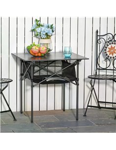 Folding Camping Table with Mesh Storage Bag, Black 84B-567 2