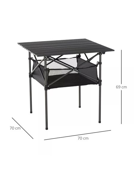 Folding Camping Table with Mesh Storage Bag, Black 84B-567 - pic 45051 | FastDaddyshop