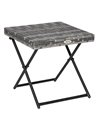 Outsunny Garden Small Folding Square Rattan Coffee Table, Grey 867-034GY