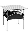 Outsunny Portable Camping Table With Mesh Bag, Silver 84B-567SR