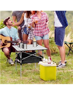 Outsunny Portable Camping Table With Mesh Bag, Silver 84B-567SR 2