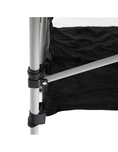 Outsunny Portable Camping Table W/ Mesh Bag Camping Outdoor Dining Foldable W/ Steel Frame Picnic Lightweight Hiking Furniture D