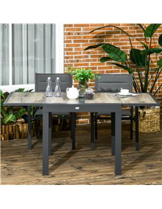 Outsunny Outdoor Extending Garden Dining Table for 6, Beige 84G-076V00BG 2