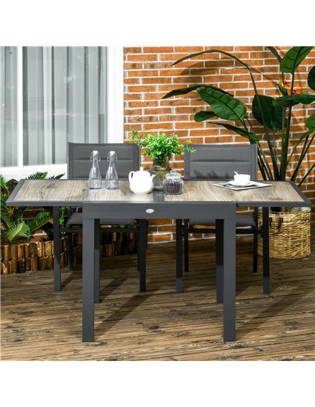 Outsunny Outdoor Extending Garden Dining Table for 6, Beige 84G-076V00BG - pic 45131 | FastDaddyshop