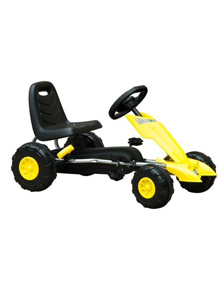HOMCOM Pedal Go Kart-Yellow/Black - pic 4516 | FastDaddyshop