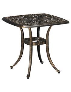 Outsunny Outdoor Patio Side Table with Umbrella Hole, Bronze 84G-045V00BN