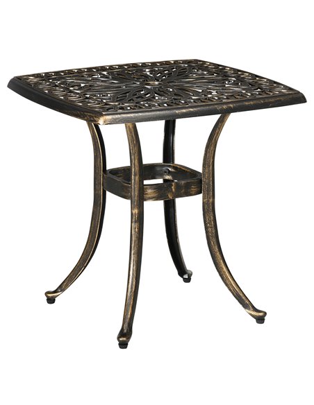 Outsunny Outdoor Patio Side Table with Umbrella Hole, Bronze 84G-045V00BN - pic 45166 | FastDaddyshop