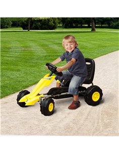 HOMCOM Pedal Go Kart-Yellow/Black 2