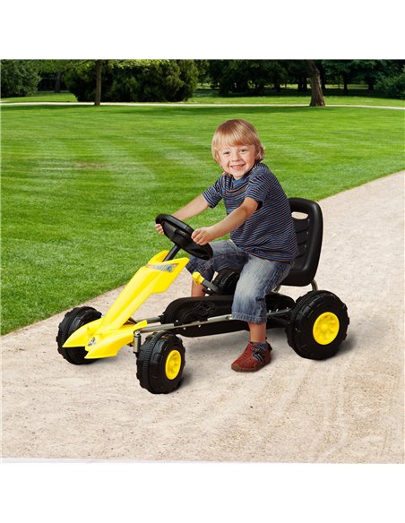 HOMCOM Pedal Go Kart-Yellow/Black - pic 4517 | FastDaddyshop