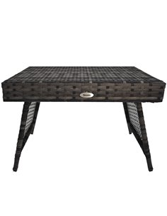 Outsunny Foldable Outdoor Coffee Table, Metal Frame, Mixed Grey 867-161V00GY