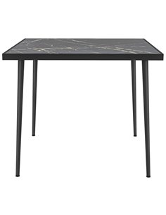 Outsunny Square Garden Table, Outdoor Dining Table for 4, Black 84G-346V00BK