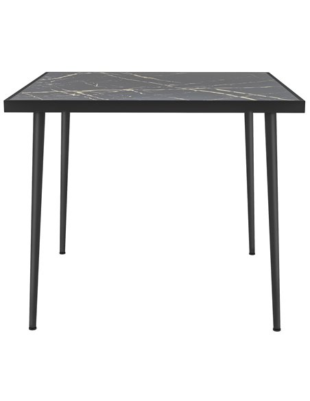 Outsunny Square Garden Table, Outdoor Dining Table for 4, Black 84G-346V00BK - pic 45274 | FastDaddyshop