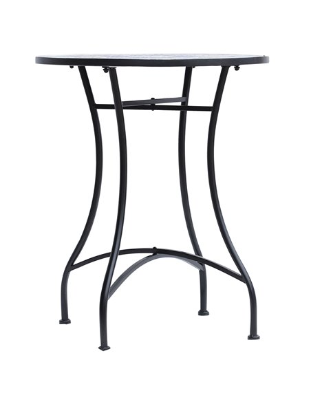 Outsunny Outdoor Mosaic Round Garden Table, Blue and White 84B-253 - pic 45301 | FastDaddyshop