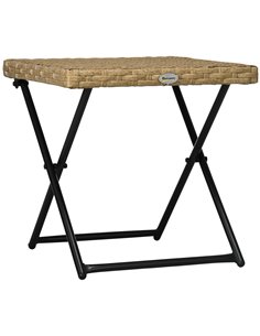 Outsunny Garden Small Folding Square Rattan Coffee Table, Natural 867-034V00ND