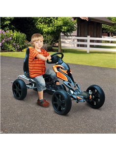 HOMCOM Kids Ride On Pedal Go Kart Indoor Outdoor Sports Toy Braking System