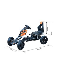 HOMCOM Kids Ride On Pedal Go Kart Indoor Outdoor Sports Toy Braking System 2
