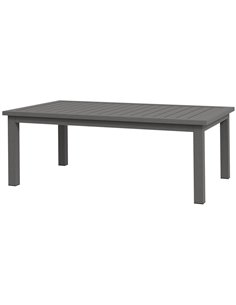 Outsunny Aluminium Outdoor Slat Patio Coffee Table, Brown 84G-324V00BN