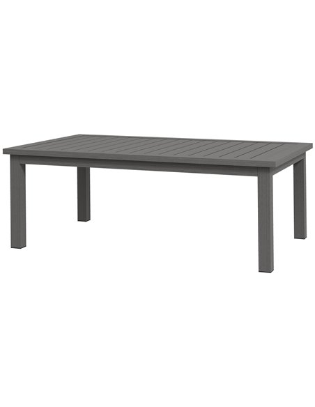 Outsunny Aluminium Outdoor Slat Patio Coffee Table, Brown 84G-324V00BN - pic 45337 | FastDaddyshop