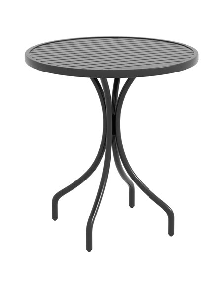 Outsunny 66cm Outdoor Patio Round Garden Table, Black 84G-302V00BK - pic 45373 | FastDaddyshop