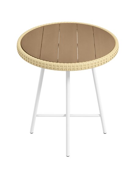 Outsunny PE Rattan Side Table Natural Wood Finish 867-192V00ND - pic 45418 | FastDaddyshop