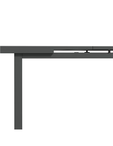 Outsunny Aluminium Garden Table for 6-8, Extending Outdoor Dining Table Rectangle for Lawn Balcony - Charcoal Grey 84G-317V00CG - pic 45470 | FastDaddyshop