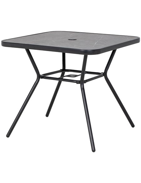 Outsunny Square Outdoor Patio Bistro Coffee Table, Dark Grey 84G-266V00BK - pic 45481 | FastDaddyshop