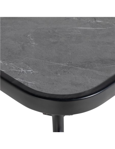 Outsunny Square Outdoor Table, Patio Bistro Coffee Table with Faux-marbled Top and 42mm Umbrella Hole for Garden 84G-266V00BK - pic 45487 | FastDaddyshop