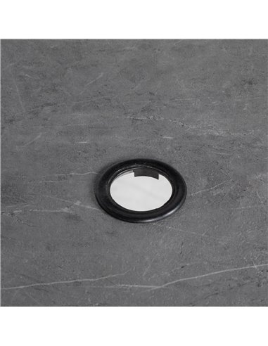 Outsunny Square Outdoor Table, Patio Bistro Coffee Table with Faux-marbled Top and 42mm Umbrella Hole for Garden 84G-266V00BK