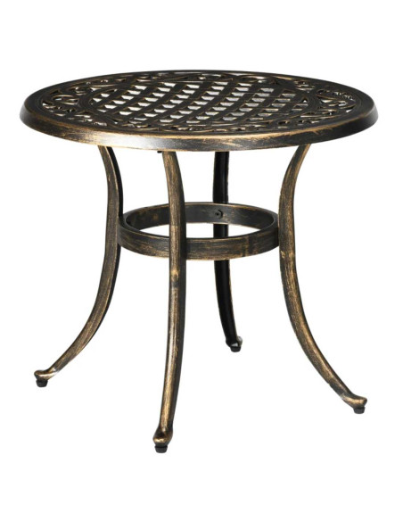 Outsunny Industrial Garden Round Side Table, Bronze 84G-044V00BN - pic 45499 | FastDaddyshop