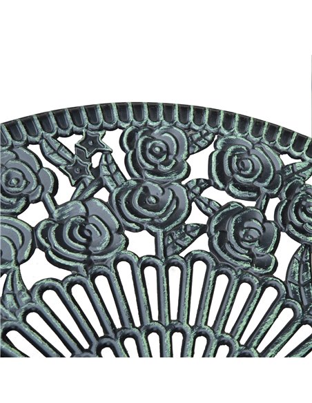 Outsunny Cast Aluminium Outdoor Patio Garden Bistro Elegant Design Table Chair Set - Green (3-Piece) 01-0795 - pic 45524 | FastDaddyshop