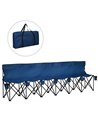 Outsunny 6 Seater Outdoor Folding Sports Bench with Carry Bag, Blue 84B-066BU