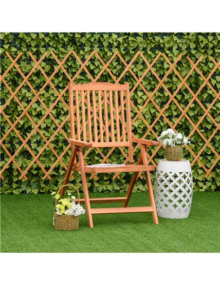 Outsunny Outdoor Garden Folding Dining Chair, Acacia Wood 84B-312 - pic 45546 | FastDaddyshop