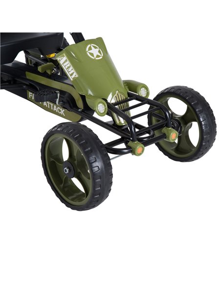 HOMCOM Kids Children Pedal Go Kart Ride On Racer Braking System Adjsuatble Seat Green - pic 4555 | FastDaddyshop