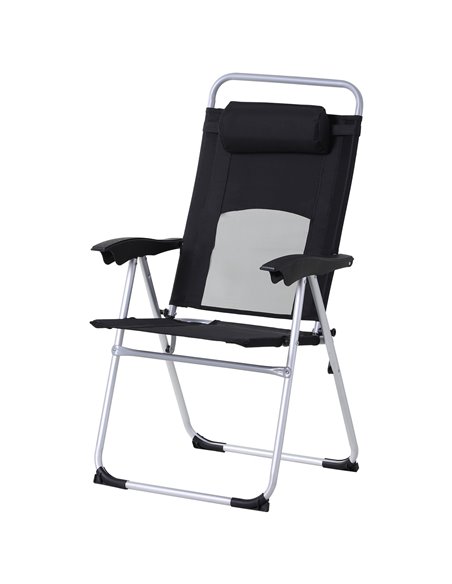 Outsunny Outdoor Garden Folding Chair Patio Armchair, Black 84B-399BK - pic 45554 | FastDaddyshop